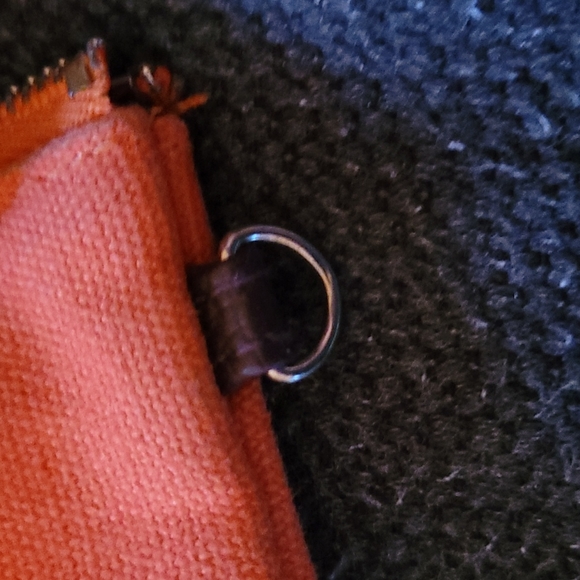 Orange and brown canvas wrislet. - Picture 6 of 6